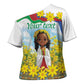 Happy Enkutatash Eritrea Personalized Cross Shoulder Shirt Beautiful Afro Girl Adey Abeba Flower