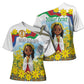 Happy Enkutatash Eritrea Personalized Cross Shoulder Shirt Beautiful Afro Girl Adey Abeba Flower