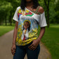 Happy Enkutatash Eritrea Personalized Cross Shoulder Shirt Beautiful Afro Girl Adey Abeba Flower