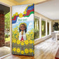 Happy Enkutatash Eritrea Personalized Door Cover Beautiful Afro Girl Adey Abeba Flower