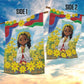 Happy Enkutatash Eritrea Personalized Garden Flag Beautiful Afro Girl Adey Abeba Flower