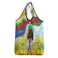 Happy Enkutatash Eritrea Personalized Grocery Bag Beautiful Afro Girl Adey Abeba Flower