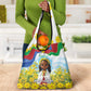 Happy Enkutatash Eritrea Personalized Grocery Bag Beautiful Afro Girl Adey Abeba Flower