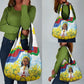 Happy Enkutatash Eritrea Personalized Grocery Bag Beautiful Afro Girl Adey Abeba Flower