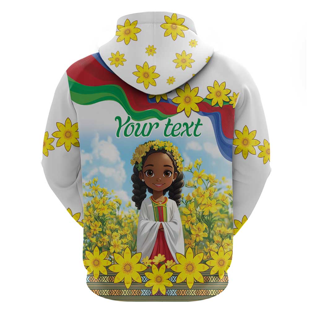 Happy Enkutatash Eritrea Personalized Hoodie Beautiful Afro Girl Adey Abeba Flower