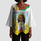 Happy Enkutatash Eritrea Personalized Kimono Sleeve Blouse Beautiful Afro Girl Adey Abeba Flower