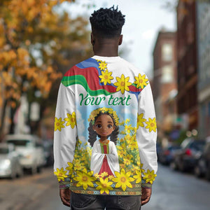 Happy Enkutatash Eritrea Personalized Long Sleeve Shirt Beautiful Afro Girl Adey Abeba Flower LT9