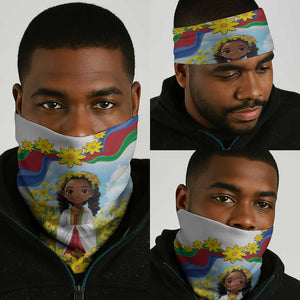 Happy Enkutatash Eritrea Neck Gaiter Beautiful Afro Girl Adey Abeba Flower - African Pride