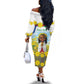 Happy Enkutatash Eritrea Personalized Off The Shoulder Long Sleeve Dress Beautiful Afro Girl Adey Abeba Flower