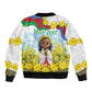Happy Enkutatash Eritrea Personalized Sleeve Zip Bomber Jacket Beautiful Afro Girl Adey Abeba Flower