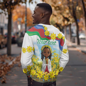 Happy Enkutatash Eritrea Personalized Sweatshirt Beautiful Afro Girl Adey Abeba Flower