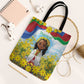 Happy Enkutatash Eritrea Personalized Tote Bag Beautiful Afro Girl Adey Abeba Flower
