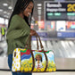 Happy Enkutatash Eritrea Personalized Travel Bag Beautiful Afro Girl Adey Abeba Flower