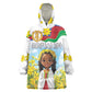 Happy Enkutatash Eritrea Personalized Wearable Blanket Hoodie Beautiful Afro Girl Adey Abeba Flower