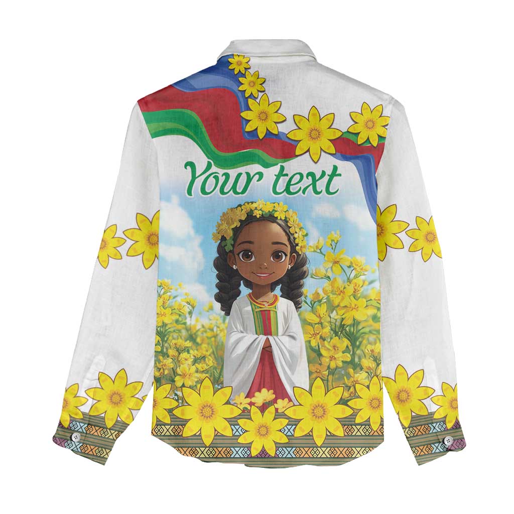 Happy Enkutatash Eritrea Personalized Women Casual Shirt Beautiful Afro Girl Adey Abeba Flower LT9