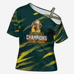 South African Four-time Champions Cross Shoulder Shirt World Rugby Team Springboks