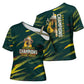 South African Four-time Champions Cross Shoulder Shirt World Rugby Team Springboks