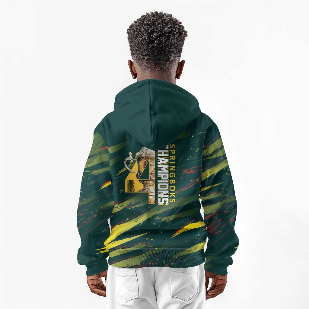 South African Four-time Champions Kid Hoodie World Rugby Team Springboks