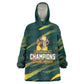 South African Four-time Champions Kid Wearable Blanket Hoodie World Rugby Team Springboks