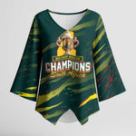 South African Four-time Champions Kimono Sleeve Blouse World Rugby Team Springboks