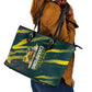 South African Four-time Champions Leather Tote Bag World Rugby Team Springboks