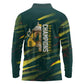 South African Four-time Champions Long Sleeve Polo Shirt World Rugby Team Springboks