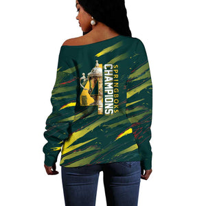 South African Four-time Champions Off Shoulder Sweater World Rugby Team Springboks