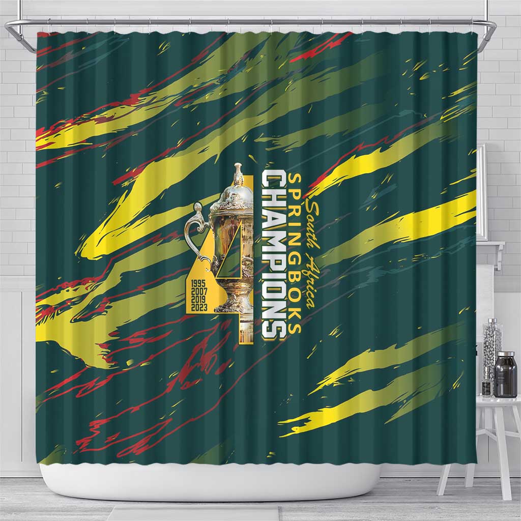 South African Four-time Champions Shower Curtain World Rugby Team Springboks