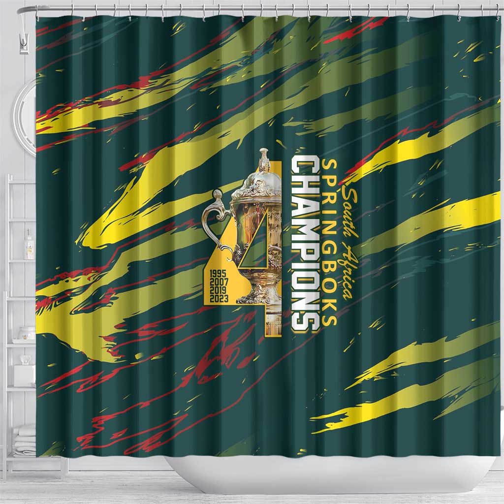 South African Four-time Champions Shower Curtain World Rugby Team Springboks