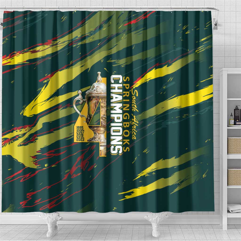 South African Four-time Champions Shower Curtain World Rugby Team Springboks