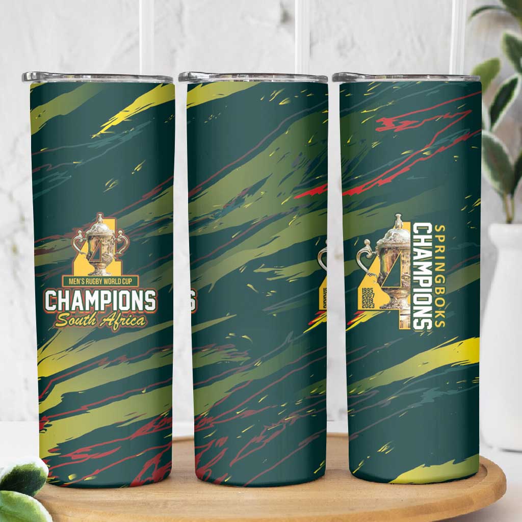 South African Four-time Champions Skinny Tumbler World Rugby Team Springboks