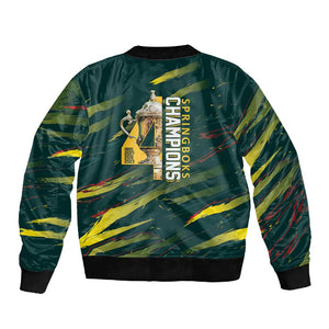 South African Four-time Champions Sleeve Zip Bomber Jacket World Rugby Team Springboks
