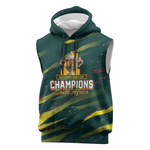 South African Four-time Champions Sleeveless Hoodie World Rugby Team Springboks