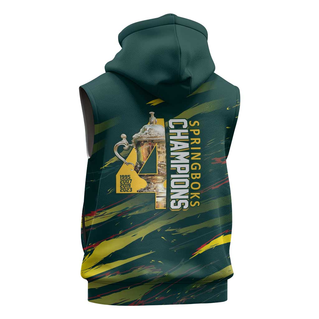 South African Four-time Champions Sleeveless Hoodie World Rugby Team Springboks