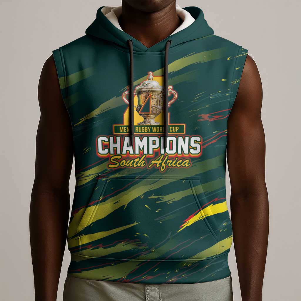 South African Four-time Champions Sleeveless Hoodie World Rugby Team Springboks