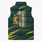 South African Four-time Champions Sleeveless Puffer Jacket World Rugby Team Springboks