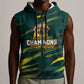 South African Four-time Champions Sleeveless Zip Hoodie World Rugby Team Springboks