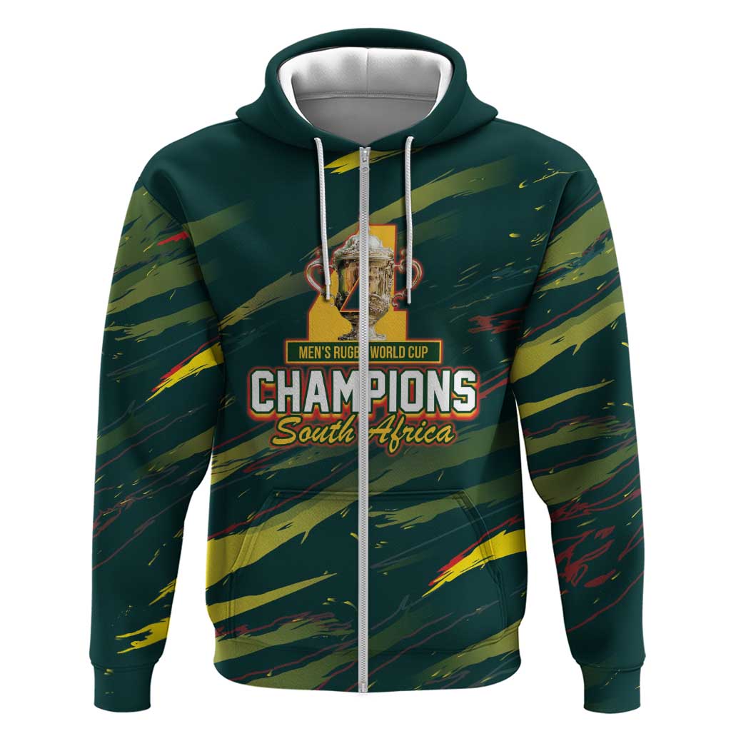 South African Four-time Champions Zip Hoodie World Rugby Team Springboks