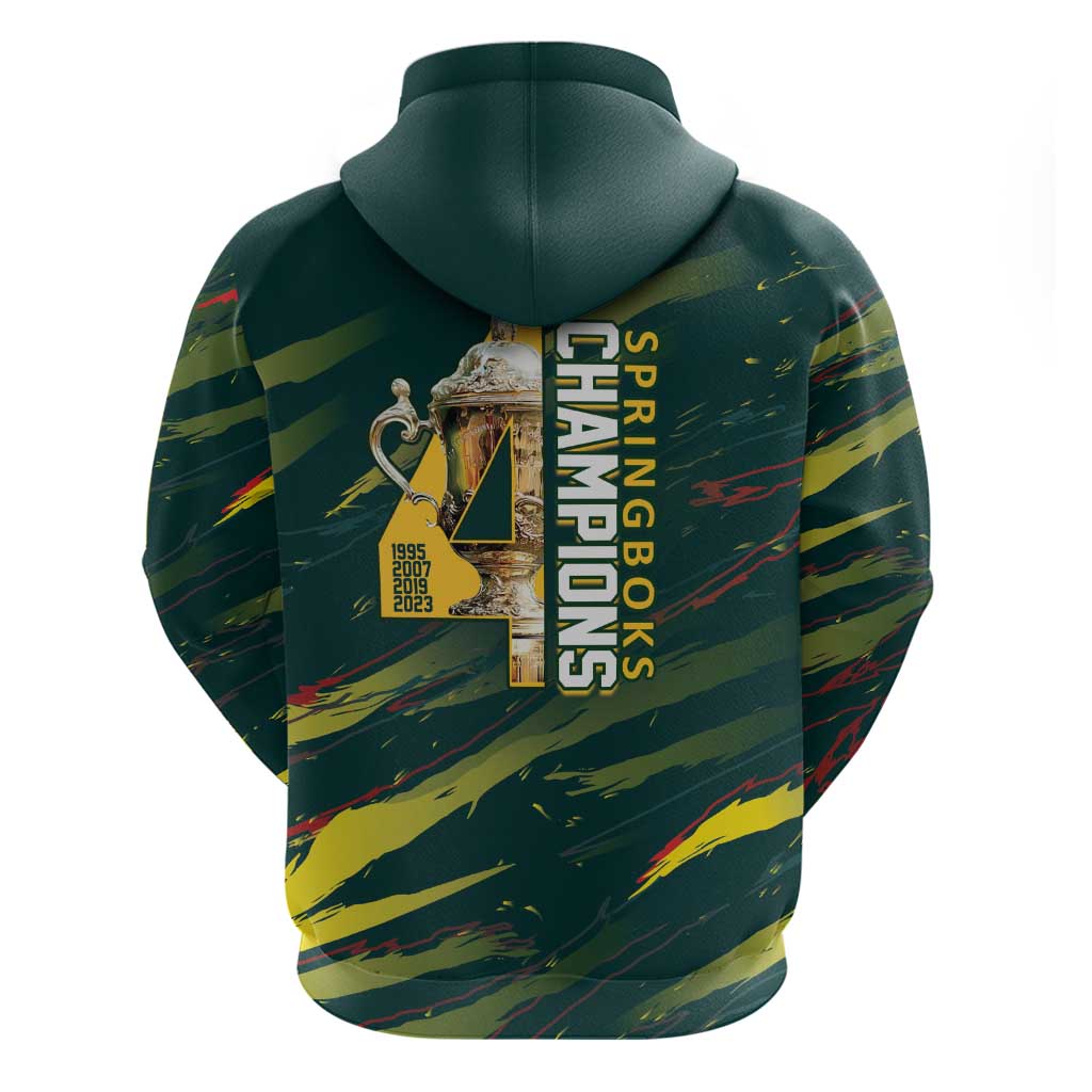 South African Four-time Champions Zip Hoodie World Rugby Team Springboks