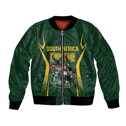 South Africa Rugby National Heritage Custom Bomber Jacket Traditional Ndebele Inspired