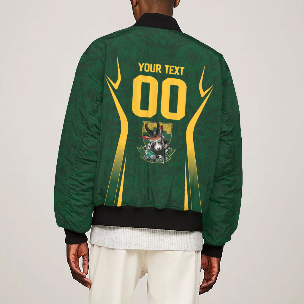 South Africa Rugby National Heritage Custom Bomber Jacket Traditional Ndebele Inspired