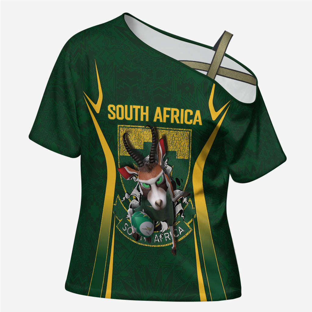 South Africa Rugby National Heritage Custom Cross Shoulder Shirt Traditional Ndebele Inspired