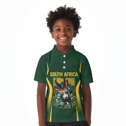 South Africa Rugby National Heritage Custom Kid Polo Shirt Traditional Ndebele Inspired