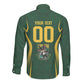 South Africa Rugby National Heritage Custom Long Sleeve Button Shirt Traditional Ndebele Inspired