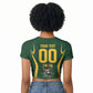 South Africa Rugby National Heritage Custom Raglan Cropped T shirt Traditional Ndebele Inspired