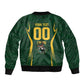 South Africa Rugby National Heritage Custom Sleeve Zip Bomber Jacket Traditional Ndebele Inspired