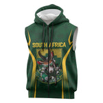 South Africa Rugby National Heritage Custom Sleeveless Zip Hoodie Traditional Ndebele Inspired