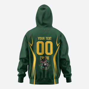 South Africa Rugby National Heritage Custom Zip Hoodie Traditional Ndebele Inspired