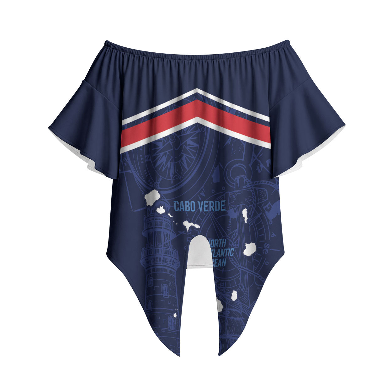 Cape Verde Small Island Big Stage Custom Off Shoulder Wrap Waist Top Guardian of the Atlantic