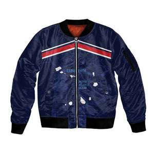 Cape Verde Small Island Big Stage Custom Sleeve Zip Bomber Jacket Guardian of the Atlantic